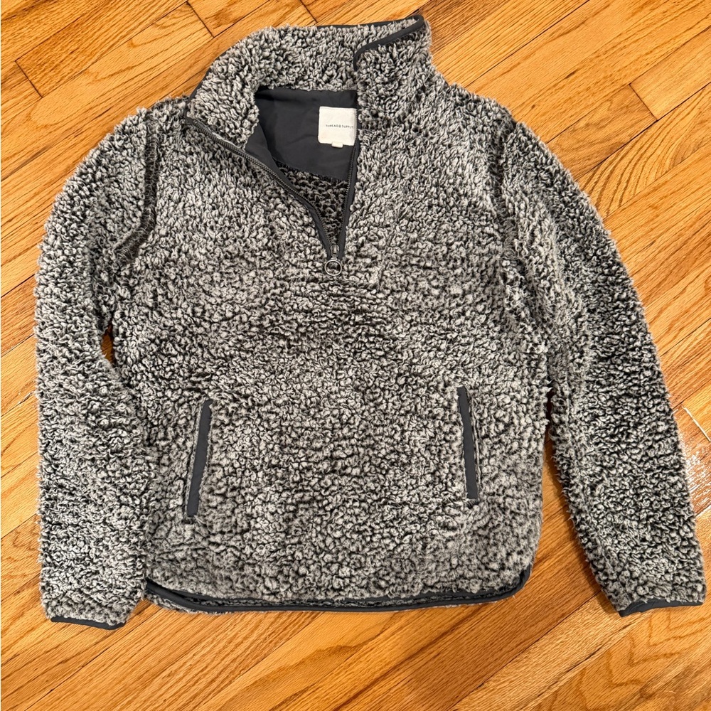 Thread & Supply Gray Sherpa Pullover XS